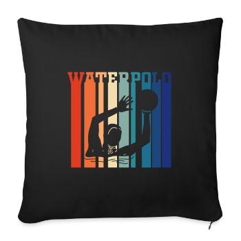 Water polo - Sofa pillowcase 17,3'' x 17,3'' (45 x 45 cm) - black - Front