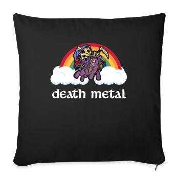 Death Metal Heavy Metal Unicorn Geschenk - Sofakissenbezug 45 x 45 cm - Schwarz - Vorne
