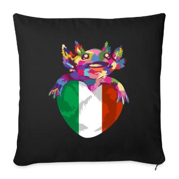 Italie Drapeau Vintage Drapeau Italien Occasion Look - Housse de coussin décorative 45 x 45 cm - noir - Devant