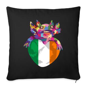 Drapeau irlandais Vintage Drapeau irlandais Dublin - Housse de coussin décorative 45 x 45 cm - noir - Devant