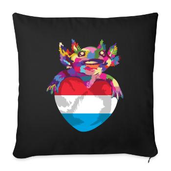 Drapeau luxembourgeois Drapeau luxembourgeois Accueil - Housse de coussin décorative 45 x 45 cm - noir - Devant