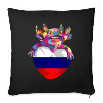 Russia Flag Vintage Russian Flag Used Look - Sofa pillowcase 17,3'' x 17,3'' (45 x 45 cm) - black - Front