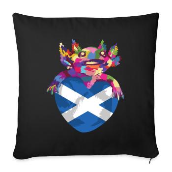 Drapeau écossais Drapeau écossais Alba GB Royaume-Uni - Housse de coussin décorative 45 x 45 cm - noir - Devant