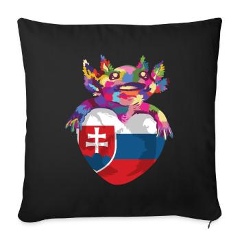 Slovaquie drapeau slovaque vintage drapeau slovaque - Housse de coussin décorative 45 x 45 cm - noir - Devant