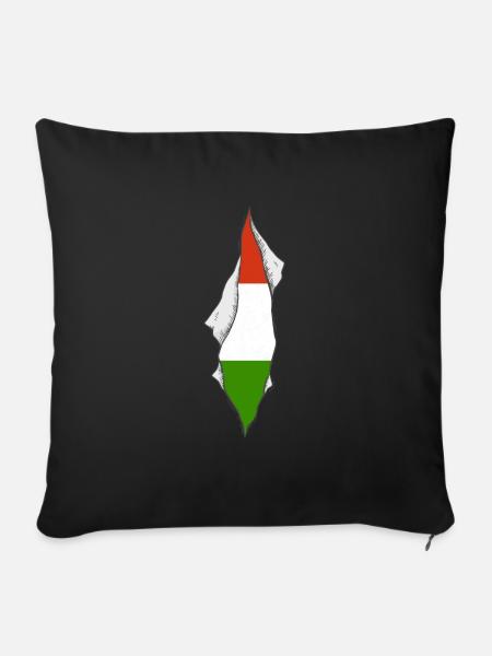 hungary flag proud hungarian patriotic - Sofakissenbezug 45 x 45 cm - Schwarz