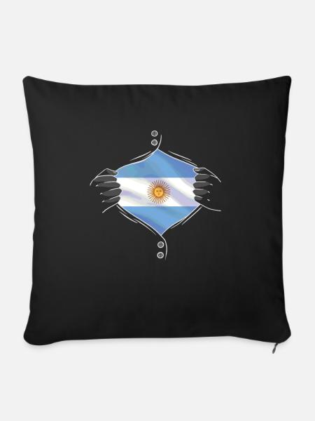 Argentina flag proud - Sofakissenbezug 45 x 45 cm - Schwarz