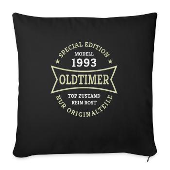 Oldtimer 30. Geburtstag Jahrgang 1993 Geschenkidee - Sofakissenbezug 45 x 45 cm - Schwarz - Vorne