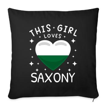 Drapeau de Saxe Drapeau saxon Ossi Holiday SN - Housse de coussin décorative 45 x 45 cm - noir - Devant