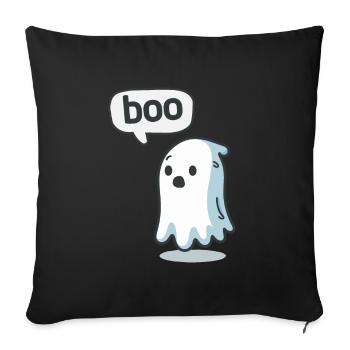Little Ghost Boo - Sofa pillowcase 17,3'' x 17,3'' (45 x 45 cm) - black - Front