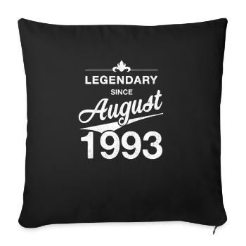 30th Birthday Legendary August 1993 Volume 93 - Sofa pillowcase 17,3'' x 17,3'' (45 x 45 cm) - black - Front