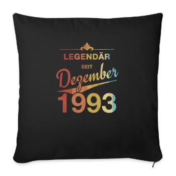 30th Birthday Legendary December 1993 Volume 93 - Sofa pillowcase 17,3'' x 17,3'' (45 x 45 cm) - black - Front