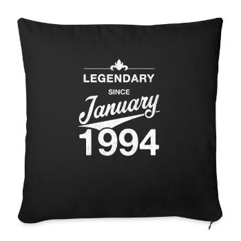 30th Birthday Legendary January 1994 Volume 94 - Sofa pillowcase 17,3'' x 17,3'' (45 x 45 cm) - black - Front
