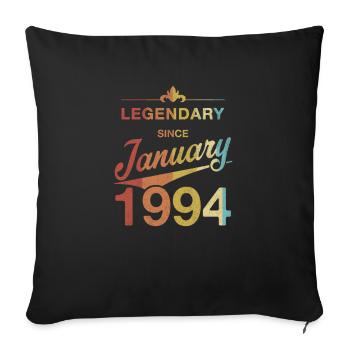 30th Birthday Legendary January 1994 Volume 94 - Sofa pillowcase 17,3'' x 17,3'' (45 x 45 cm) - black - Front