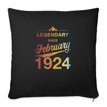 100e anniversaire légendaire février 1924 volume 24 - Housse de coussin décorative 45 x 45 cm - noir - Devant
