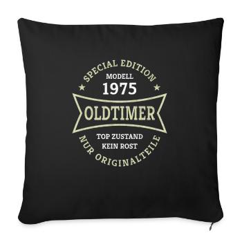 50th Birthday Vintage 1975 Classic Car 50 Years - Sofa pillowcase 17,3'' x 17,3'' (45 x 45 cm) - black - Front