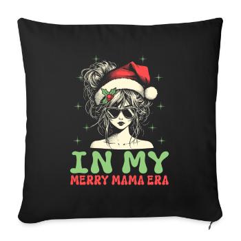 Dans ma joyeuse époque maman Noël Mères Parents - Housse de coussin décorative 45 x 45 cm - noir - Devant