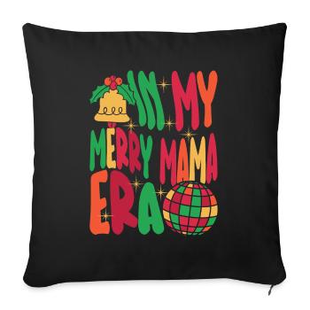 Dans ma joyeuse époque maman Noël Mères Parents - Housse de coussin décorative 45 x 45 cm - noir - Devant