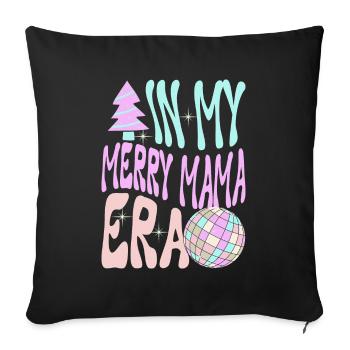 Dans ma joyeuse époque maman Noël Mères Parents - Housse de coussin décorative 45 x 45 cm - noir - Devant