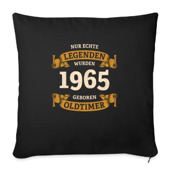 De vraies légendes sont nées en 1965 pour son 60e anniversaire - Housse de coussin décorative 45 x 45 cm - noir - Devant