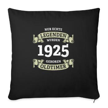 De vraies légendes sont nées en 1925, 100e anniversaire - Housse de coussin décorative 45 x 45 cm - noir - Devant
