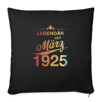 100ème Anniversaire Légendaire Mars 1925 Volume 25 - Housse de coussin décorative 45 x 45 cm - noir - Devant