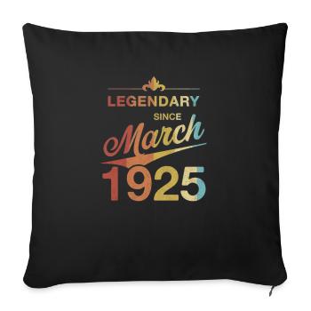 100ème Anniversaire Légendaire Mars 1925 Volume 25 - Housse de coussin décorative 45 x 45 cm - noir - Devant