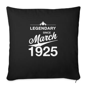 100ème Anniversaire Légendaire Mars 1925 Volume 25 - Housse de coussin décorative 45 x 45 cm - noir - Devant