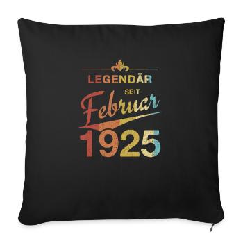 100ème Anniversaire Légendaire Février 1925 Volume 25 - Housse de coussin décorative 45 x 45 cm - noir - Devant