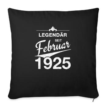 100ème Anniversaire Légendaire Février 1925 Volume 25 - Housse de coussin décorative 45 x 45 cm - noir - Devant