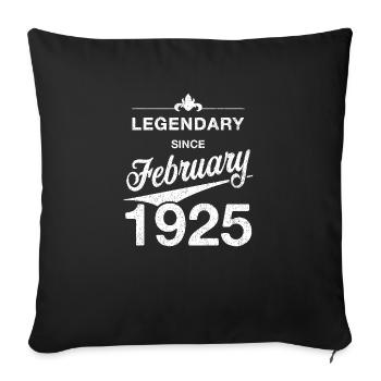 100ème Anniversaire Légendaire Février 1925 Volume 25 - Housse de coussin décorative 45 x 45 cm - noir - Devant