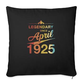 100e anniversaire Légendaire Avril 1925 Volume 25 - Housse de coussin décorative 45 x 45 cm - noir - Devant
