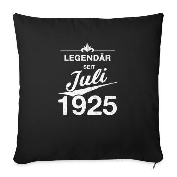 100e anniversaire Légendaire depuis juillet 1925 - Housse de coussin décorative 45 x 45 cm - noir - Devant
