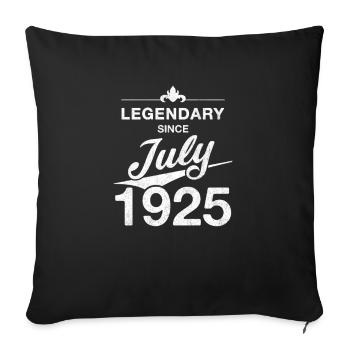 100e anniversaire Légendaire depuis juillet 1925 - Housse de coussin décorative 45 x 45 cm - noir - Devant