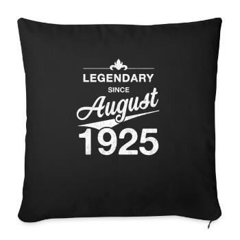 100e anniversaire Légendaire depuis août 1925 - Housse de coussin décorative 45 x 45 cm - noir - Devant