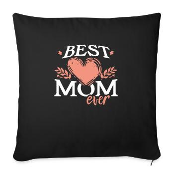 best mom best mom mother's day gift - Sofa pillowcase 17,3'' x 17,3'' (45 x 45 cm) - black - Front