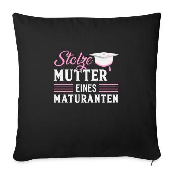 proud mother high school diploma high school graduation - Sofa pillowcase 17,3'' x 17,3'' (45 x 45 cm) - black - Front
