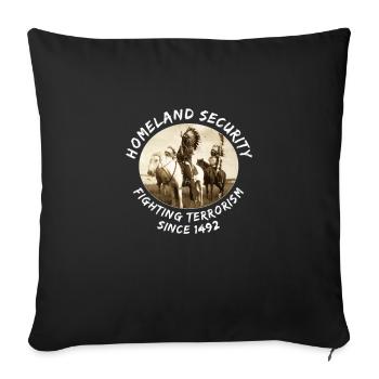Native Americans Homeland Security Indianer Pferde - Sofakissenbezug 45 x 45 cm - Schwarz - Vorne