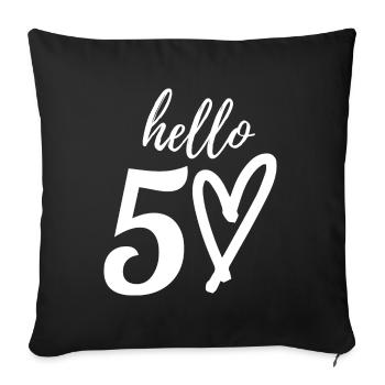 50th birthday - Sofa pillowcase 17,3'' x 17,3'' (45 x 45 cm) - black - Front