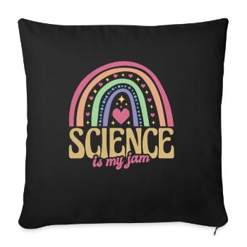 Science Science est mon professeur de confiture - Housse de coussin décorative 45 x 45 cm - noir - Devant