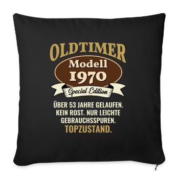 53 years oldtimer model 1970 53rd birthday - Sofa pillowcase 17,3'' x 17,3'' (45 x 45 cm) - black - Front