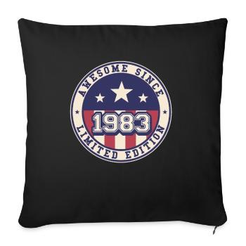 Génial depuis 1983 40e anniversaire - Housse de coussin décorative 45 x 45 cm - noir - Devant