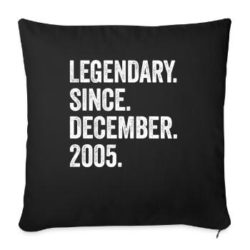 17 Years Old December 2005 17th Birthday - Sofa pillowcase 17,3'' x 17,3'' (45 x 45 cm) - black - Front