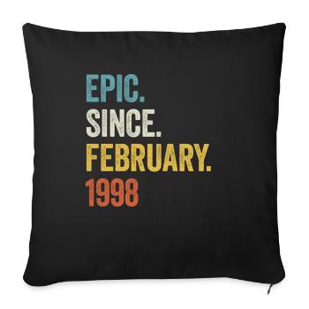 Epic depuis février 1998 25e anniversaire - Housse de coussin décorative 45 x 45 cm - noir - Devant