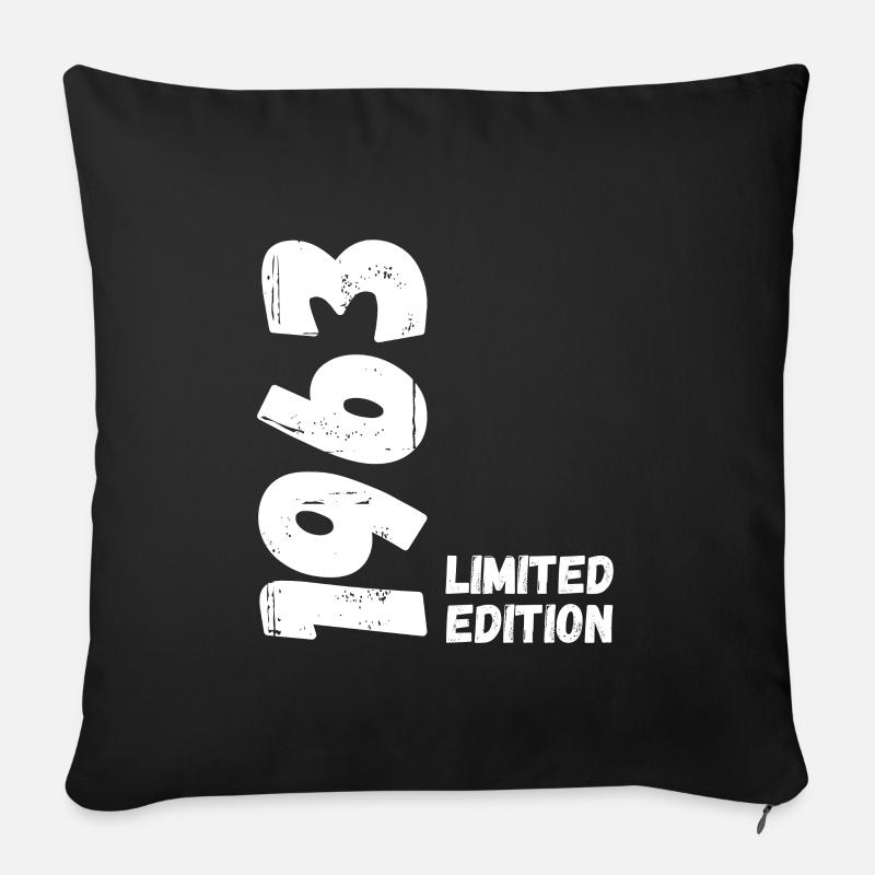 1963 Edition limitée Anniversaire - Housse de coussin décorative 45 x 45 cm - noir