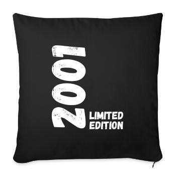 2001 Limited edition Geburtstag - Sofakissenbezug 45 x 45 cm - Schwarz - Vorne