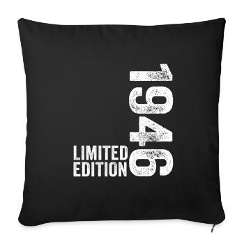 78th Birthday Born 1946 78 Year Old - Sofa pillowcase 17,3'' x 17,3'' (45 x 45 cm) - black - Front