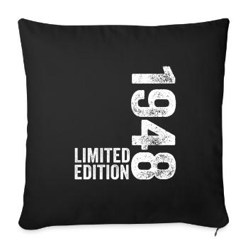 75th Birthday Born 1949 75 Year Old - Sofa pillowcase 17,3'' x 17,3'' (45 x 45 cm) - black - Front