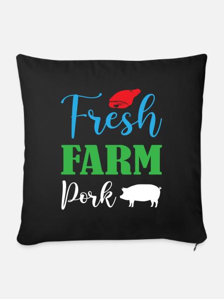 Fresh Farm Pork - Sofakissenbezug 45 x 45 cm - Schwarz