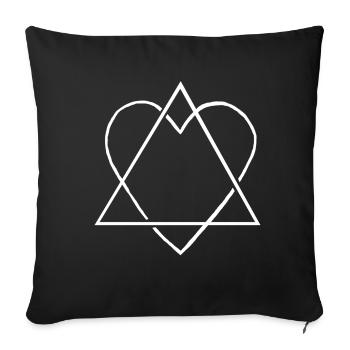 Adoption Symbol Adopt Foster Adopted Child - Sofakissenbezug 45 x 45 cm - Schwarz - Vorne
