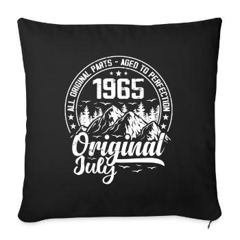 juillet 1965 Original:59 Ans Cadeau d'Anniversaire - Housse de coussin décorative 45 x 45 cm - noir - Devant